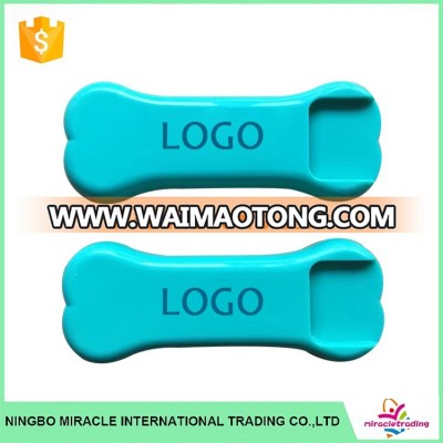 customized bone shaped types plastic paper clips box